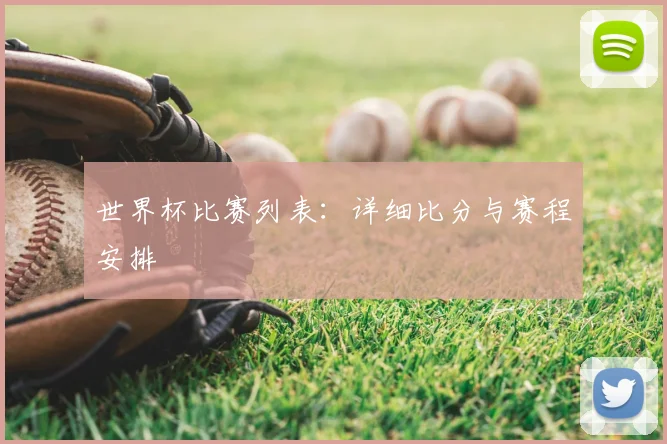 世界杯比赛列表:详细比分与赛程安排